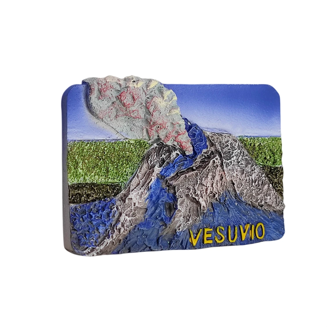 Vesuvio Italy 3D Fridge Magnet Souvenir Gift,Resin Handmade Vesuvio Refrigerator Magnet Home & Kitchen Decoration Collection