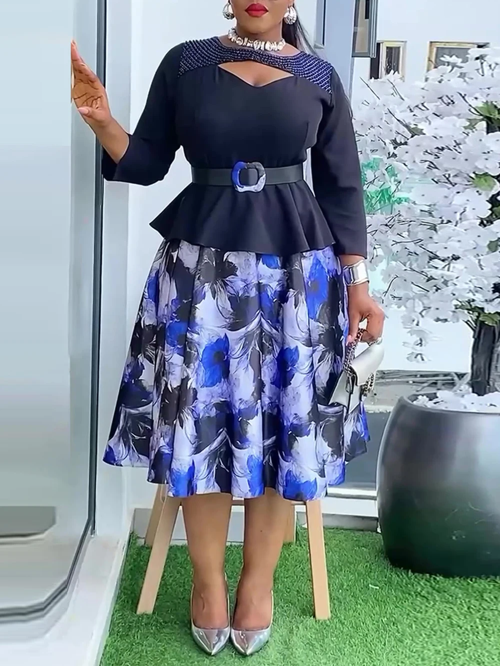 Abiti in chiffon per le donne Turchia Africa Abbigliamento Party Prom Abito da sera Dashiki Stampa Maxi abiti Compleanno Abito elegante Caftani