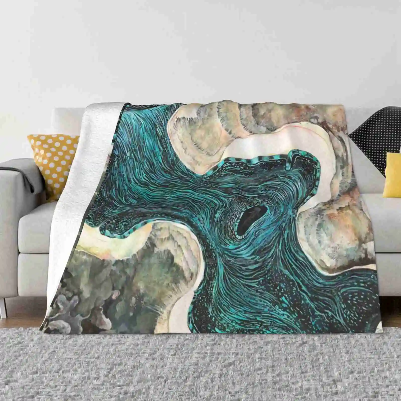 Giant Clam Top Quality Comfortable Bed Sofa Soft Blanket Clam Ocean