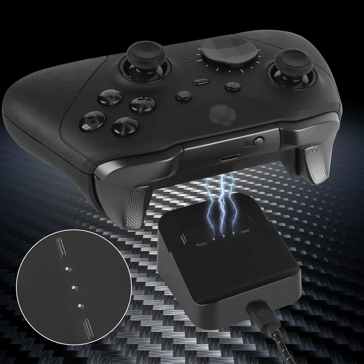 قاعدة شحن Aolion وسلك كابل شحن لوحدة التحكم اللاسلكية Xbox Elite 2