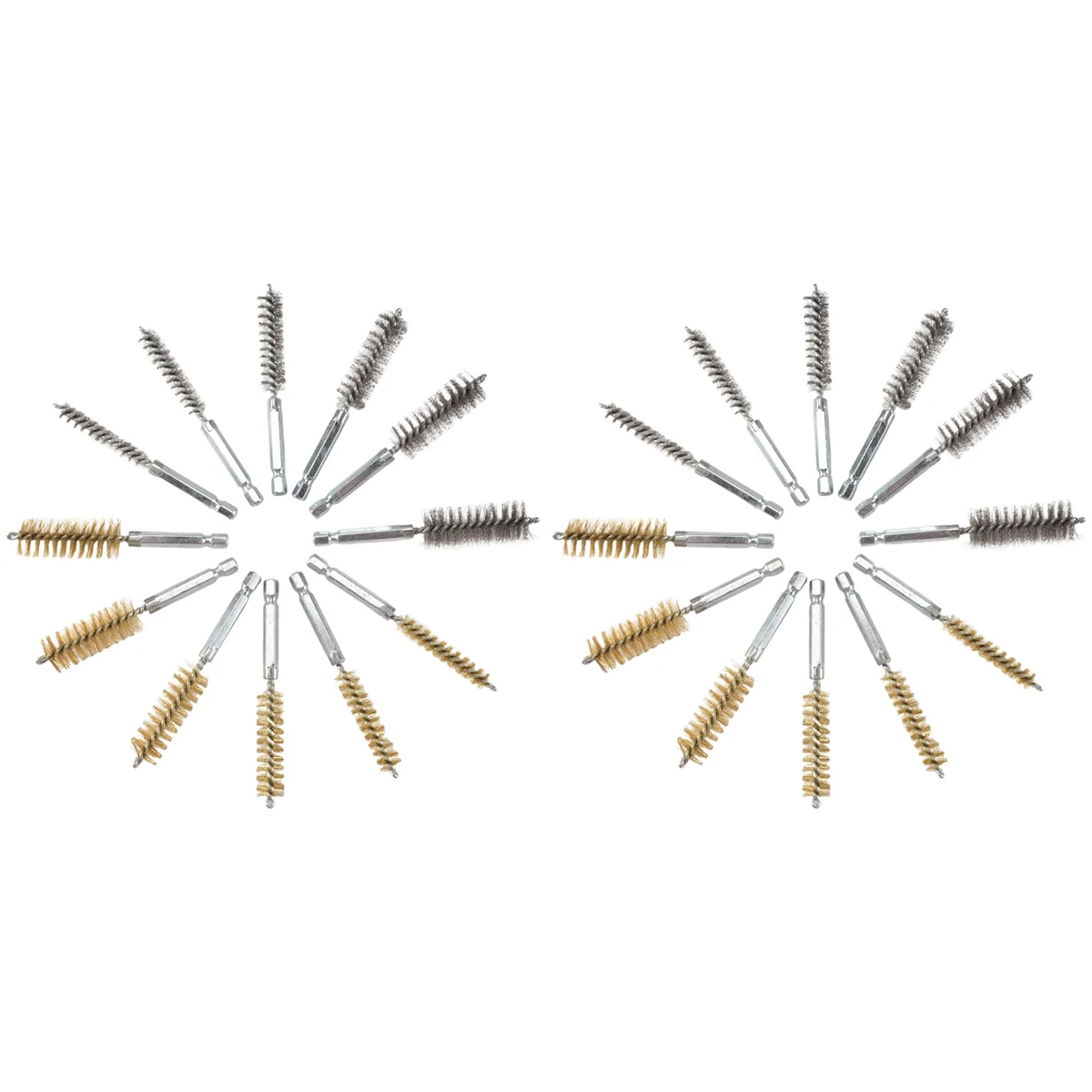 B17cb buraco escova conjunto de bronze fio de aço buraco escova conjunto escova de limpeza de aço inoxidável, adequado para broca elétrica broca de impacto