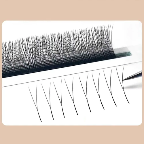 Imagen 2 del producto Pestañas MARIA 2D en forma de Y, pestañas 2D Premium de mano, pestañas naturales suaves y ligeras, suministros de extensión, malla de maquillaje, pestañas cruzadas