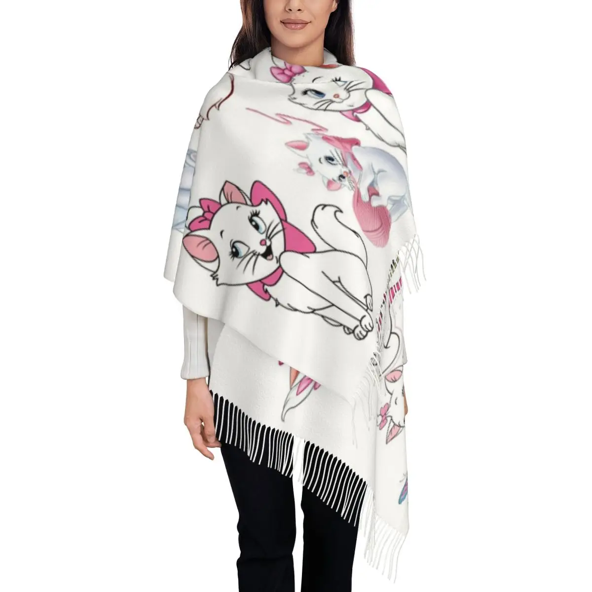 

Custom Print Marie Cat Cartoon Scarf Men Women Winter Fall Warm Scarves Shawls Wraps