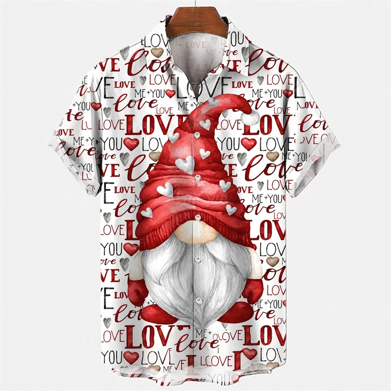 Funny Santa Claus Cosplay 3D Printed Shirts For Men Clothes Hawaiian Christmas Gifts Blouses Casual Y2k Button Tops Beach Shirts