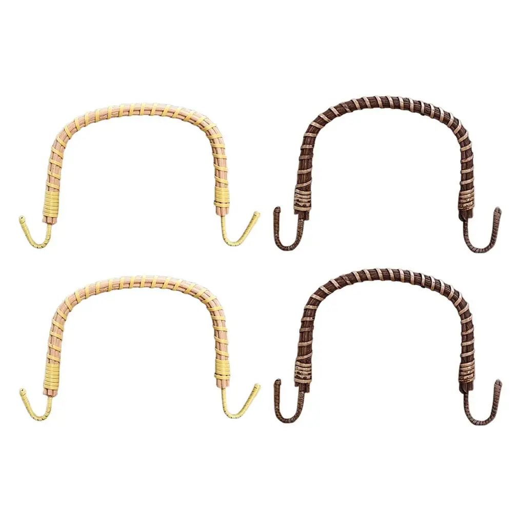 

4pcs Woven Plastic Handle Teapot Rattan Handles Replacement Grip for Kettle Travel Pot Accessory Practical Easy Install
