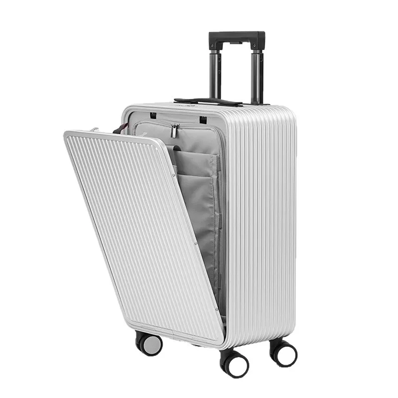 

17"20"24 Inch Metal Aluminum Magnesium Alloy Trolley Luggage Universal Wheels Rolling Luggage Business Boarding Travel Suitcase