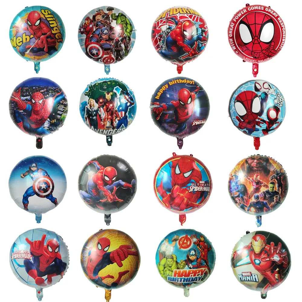 5/10pcs Avengers Foil Balloons Baby Shower Birthday Party Decoration Kids Superhero Toy Spiderman Iron Man Hulk Globos