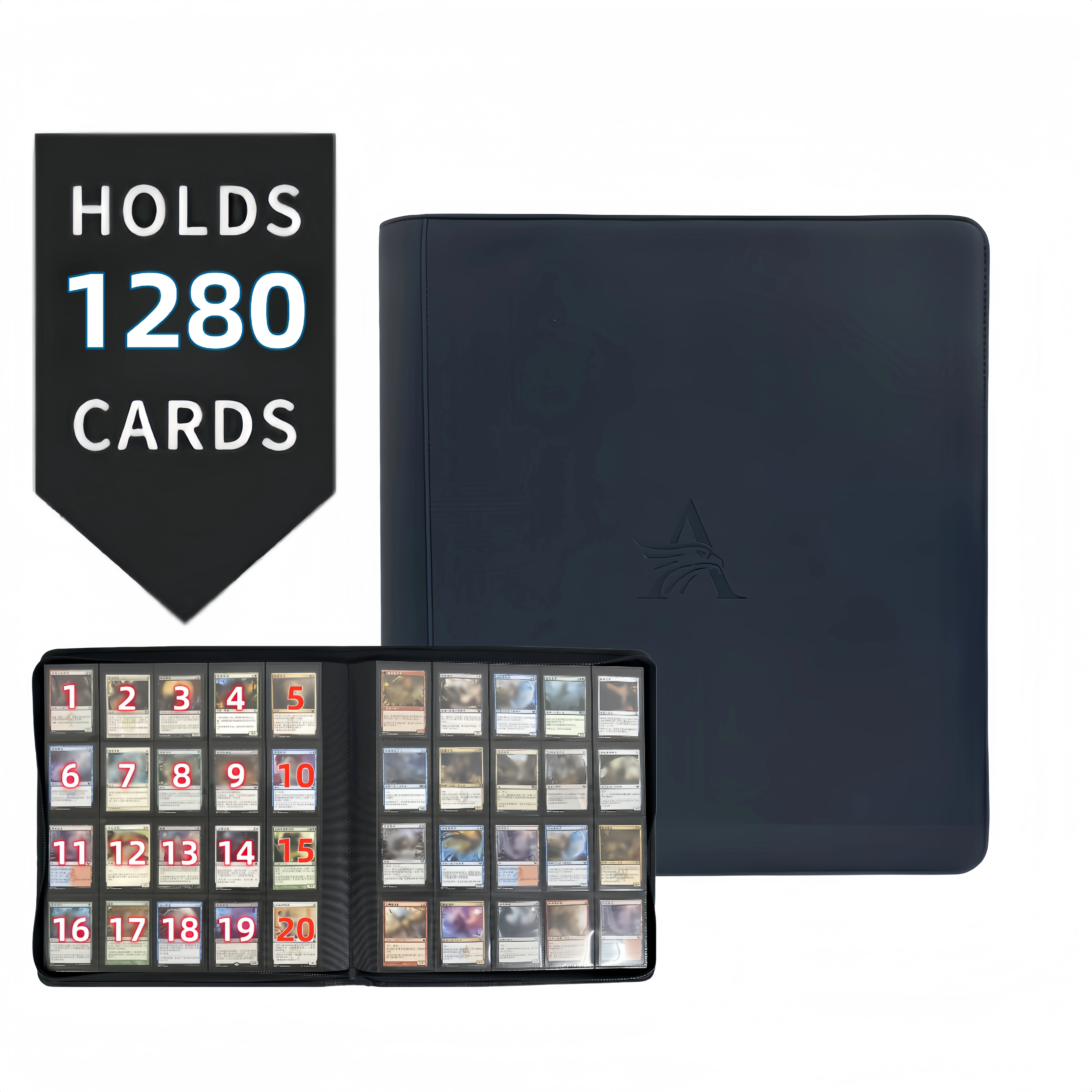 20-Taschen-Premium-Sammelkartenalbum fasst 1280 Karten, ultimativer Schutz für TCG- und Sportkarten. Sammlertraum 6 Farben – Detail 6