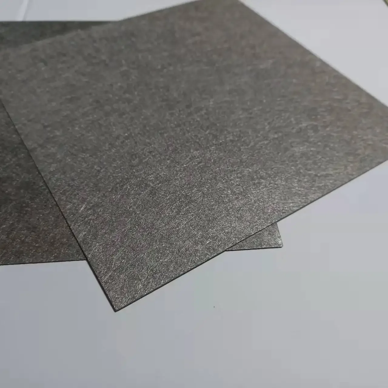 100มม.X 100มม.X 0.40มม.หนา0.80มม.ไทเทเนียมเส้นใยกระดาษแก๊ส Diffusion Layer Fiber Sintered Ti felt สำหรับการใช้โทรศัพท์มือถือ Research