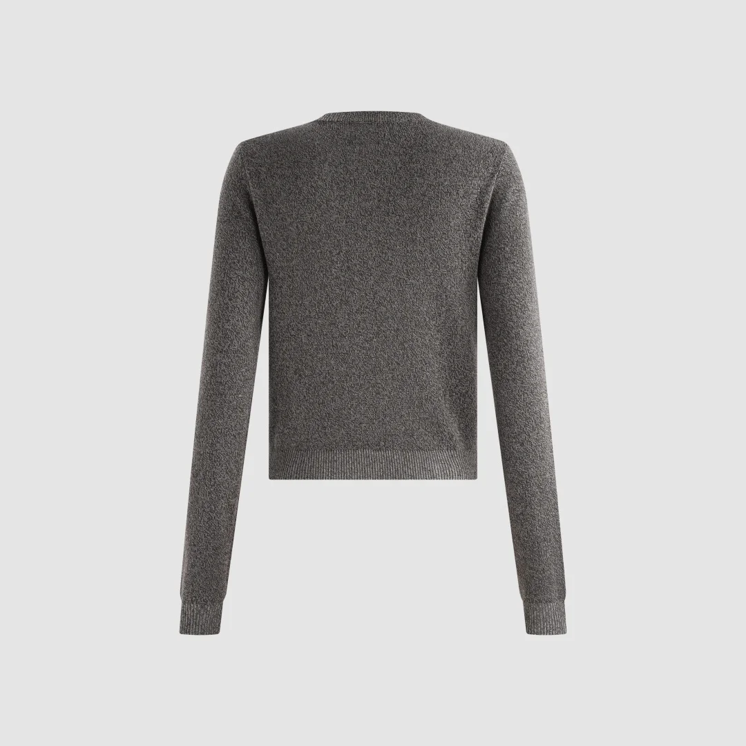 2026 Classic Wool Blend Cardigan – Heather Gray Button-Front Knit Sweater with Ribbed Trim & Slim Fit