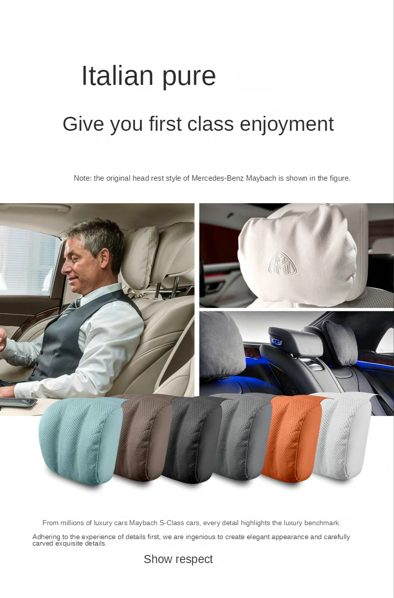 Auto-Kopfstütze Nackenkissen Memory-Schaum-Kissen Kopfstütze Nackenstütze Weich Universal für Autos Reisen Alle Jahreszeiten – Detail 2