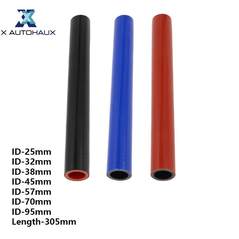 

X Autohaux 1 шт. универсальный автомобильный силиконовый шланг 25/32/38/45/57/70/95 мм ID 305 мм длина воздухозаборная трубка радиатора трубка охлаждающей жидкости