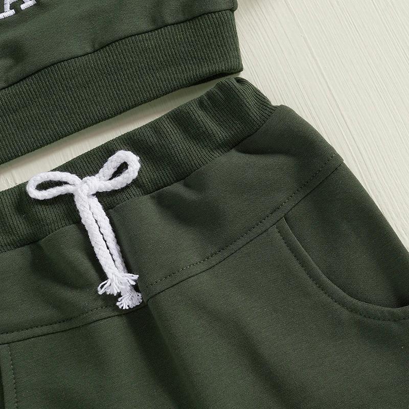 

St Patrick s Day Infant Outfit Shamrock Embroidered Hoodie and Pants Set Toddler Irish Clothing for Spring