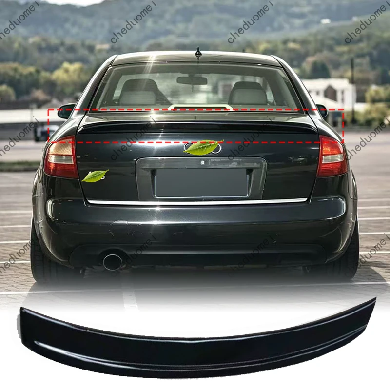 Suitable for 1997-2005 Audi A6 C5 Ducktail Trunk Spoiler Real Carbon Fiber Rear Lip Wing Car Modification Accessories