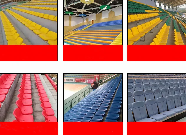 Best Newly Factory Price Stadium  Grandstand Chair  Bleachers Seats Without Backrest Chair