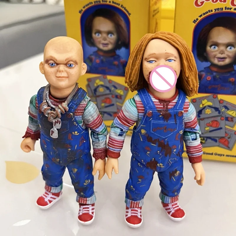 Neca Kinderspel Chucky TV-versie Blind Box Action Figure PVC Model Horror Pop Halloween Decor Gift Trendy verzamelspeelgoed