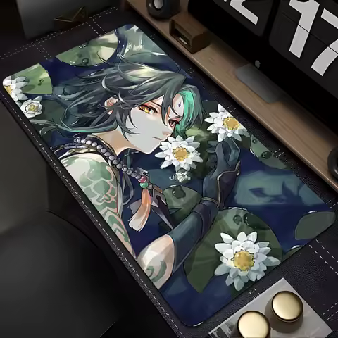 Genshin Impact Xiao Desk Mat PC Gaming Accessories Mouse Pad Laptop Gamer Cabinet Keyboard Pad HD Anime Mousepad Kawaii Carpet