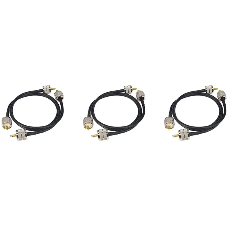 

N82R Pack Of 6 CB Radio Antenna Cable 50Cm PL259 UHF Male To Male RG58 Coaxial Patch Lead For Amateur Ham Radio CB Marine