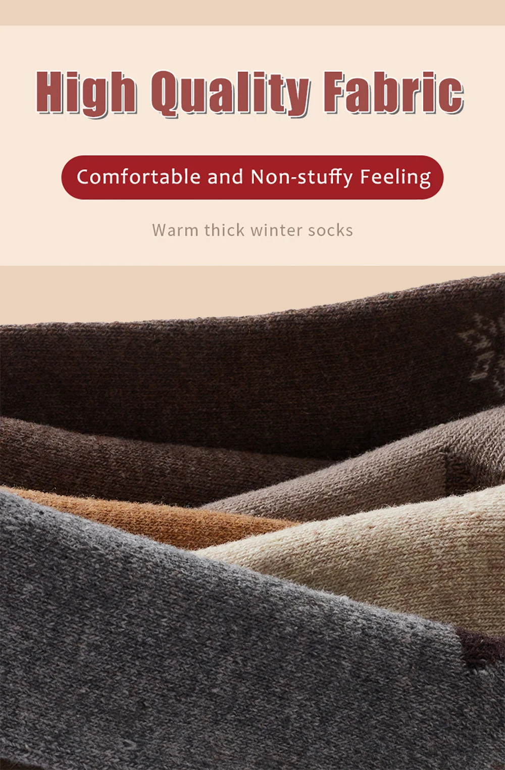 5Pairs Winter Verdicken Wolle Socken Warme Schnee Frauen Socken Gegen Kalte Mittelrohr Outdoor Sport Socken Weihnachten Elch Socken geschenk – Detail 5