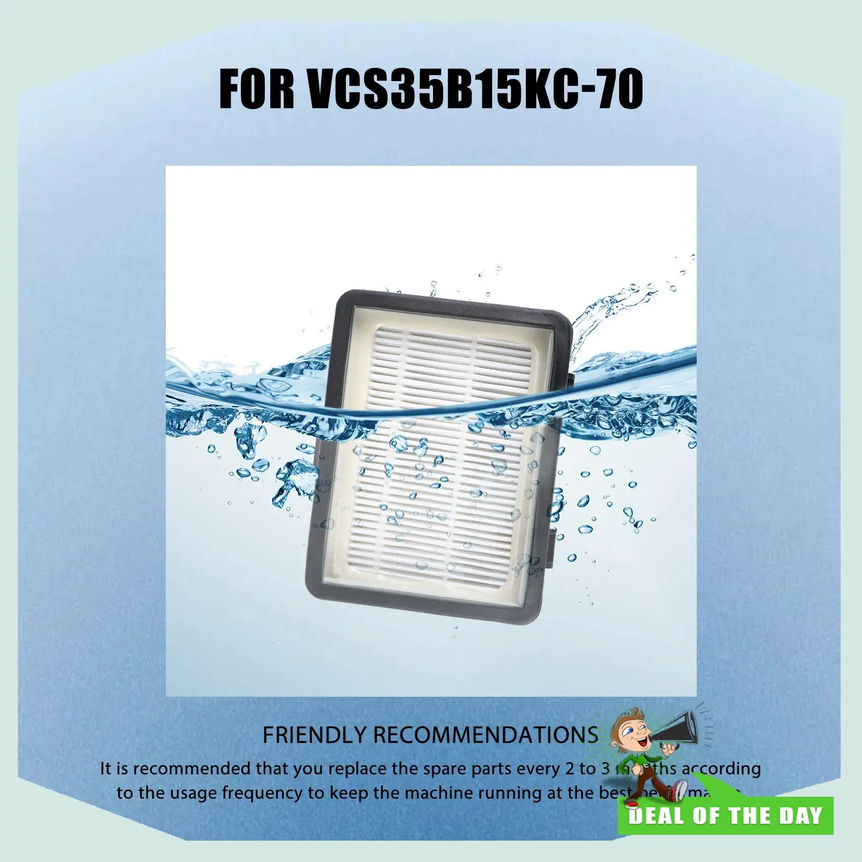 24 時間配達交換パック HEPA フィルター Amazon ベーシック VCS35B15KC-70、B071VNCNLF シリンダー掃除機アクセサリー