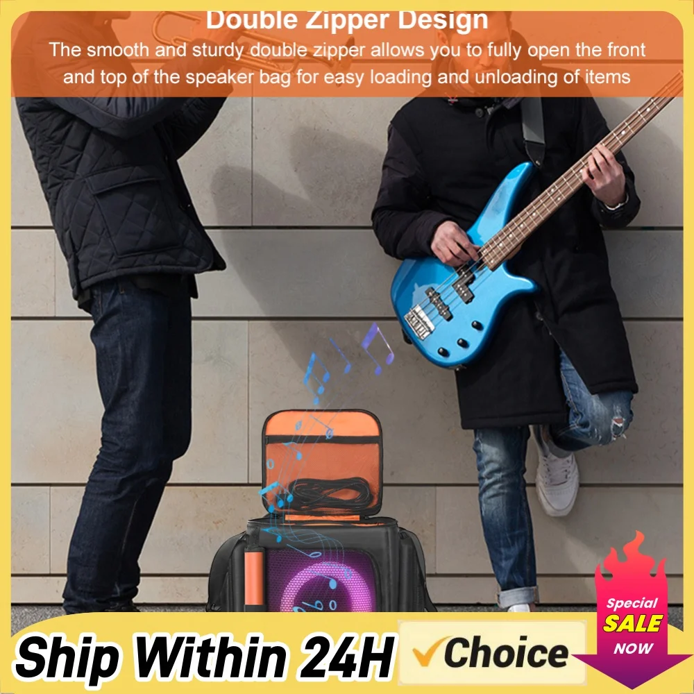 For Partybox Encore Essential 2 Portable Speaker Dust Case Large Capacity Double-Sided Speaker Storage Bag Speaker Carry Bag