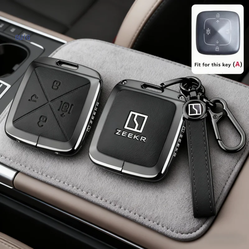 For Zeekr 7X 2024 2025 Remote Key Fob Protection Cover Bag Shell Housing Keychain Car Styling Accessories