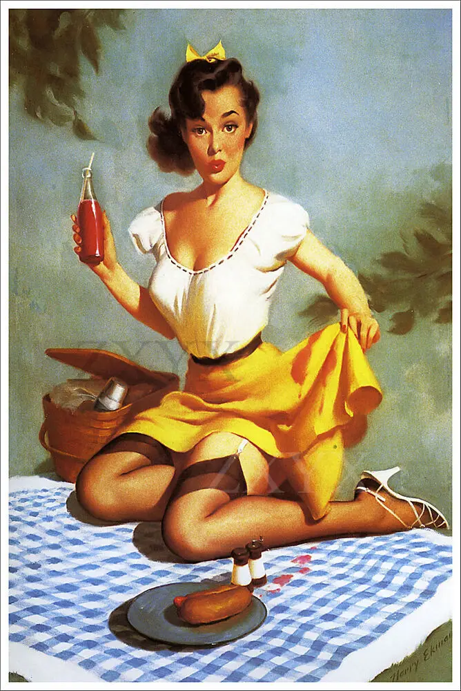 Easy to Spot Artist Harry Ekman Vintage Classic PinUp Girl Fine Art Poster Print