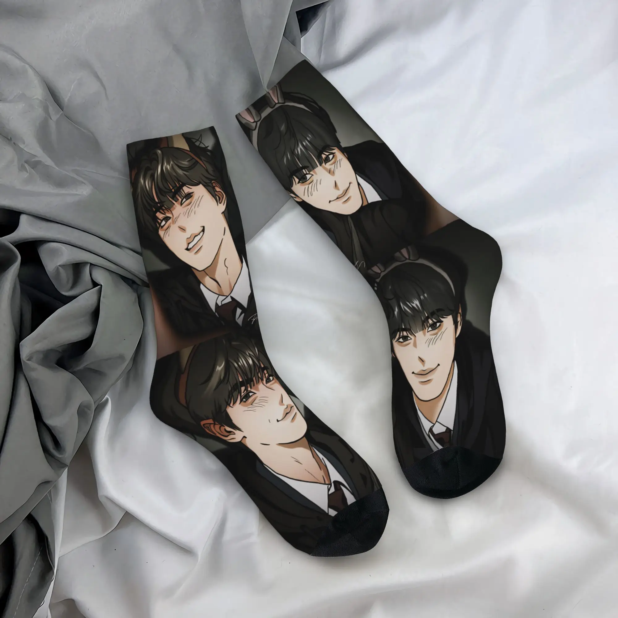 Kdrama Four Hands Two Sonatas Socks  Graphic Stockings Anti Skid Adults Men Socks High Quality Winter Vintage Running Socks