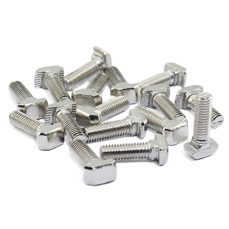 20pcs 3D Printer Parts 2020 M5 Type T Screw T Bolt Screw For European Standard Anodized 2020 Linear Rail Aluminum Profile