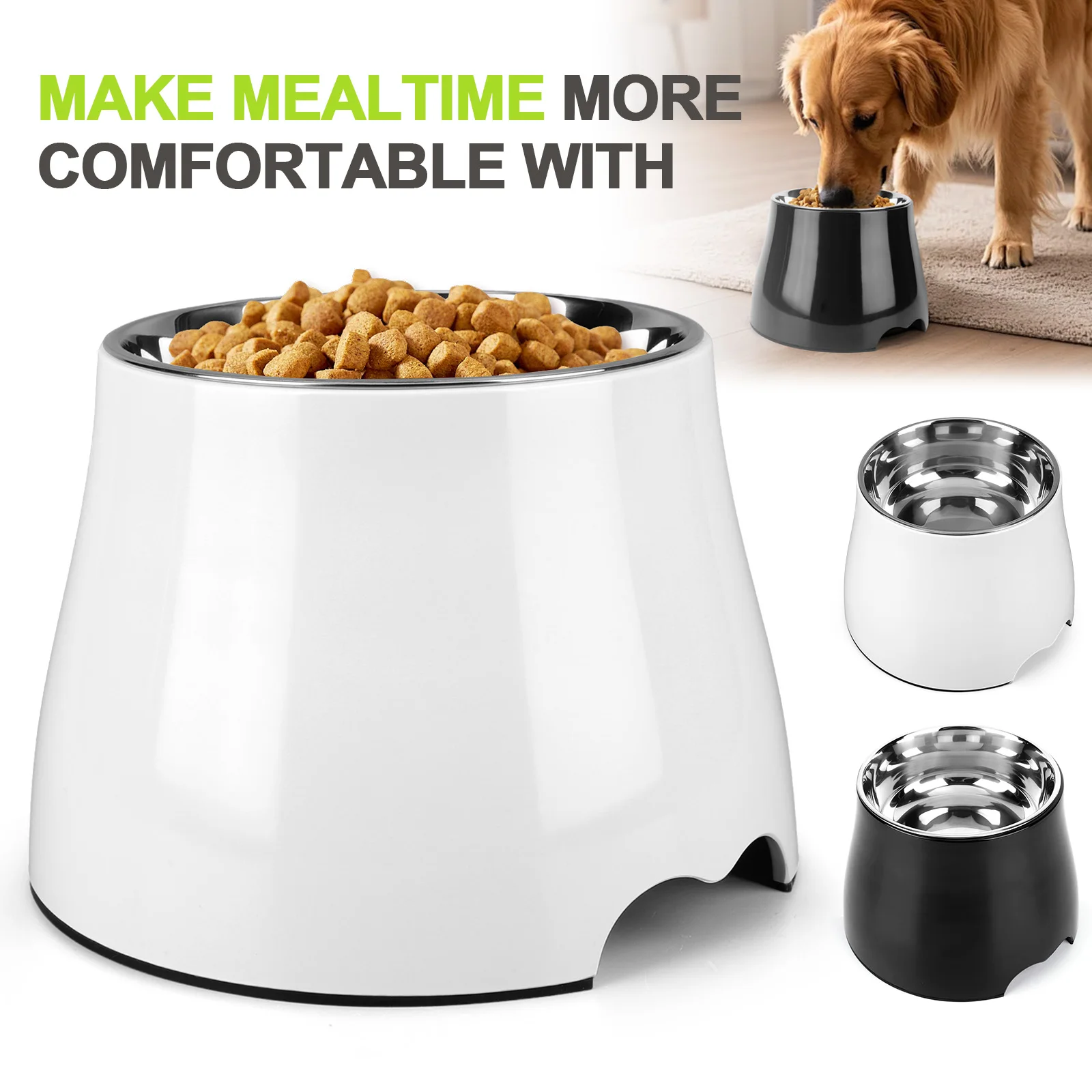 

Миска для собак с противоскользящим резиновым основанием, из нержавеющей стали, для еды и воды, для собак, кошек, щенков, кроликов
