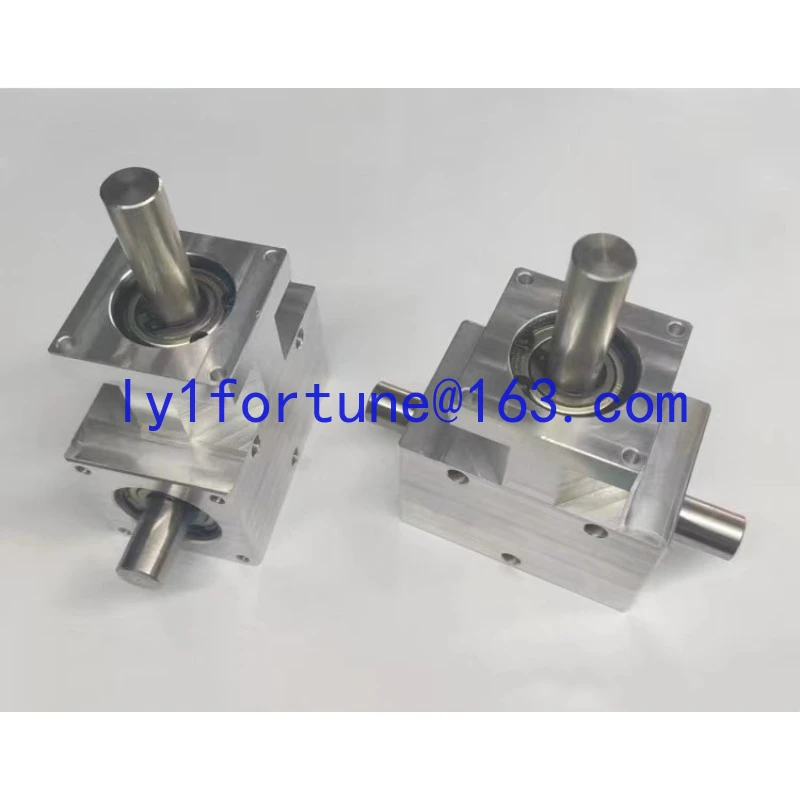 Small cross T-type 1:1 gearbox shaft 12 aluminum shell motor motor gearbox accessories machining customization