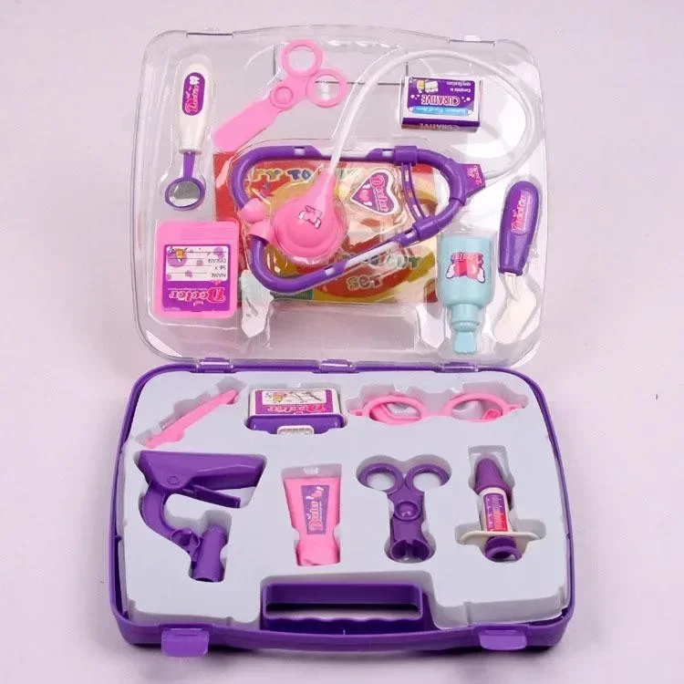 Jeu de simulation de médecin et d'infirmière pour enfants, jouet de maison amusant, boîte à outils en plastique, cadeau de jeu de simulation, 14 pièces par ensemble