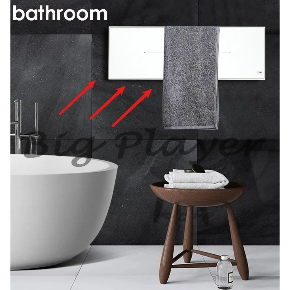Premium Constant Temperature Towel Warmer - 220V Electric Clothes Dryer Towel Rack Rail White