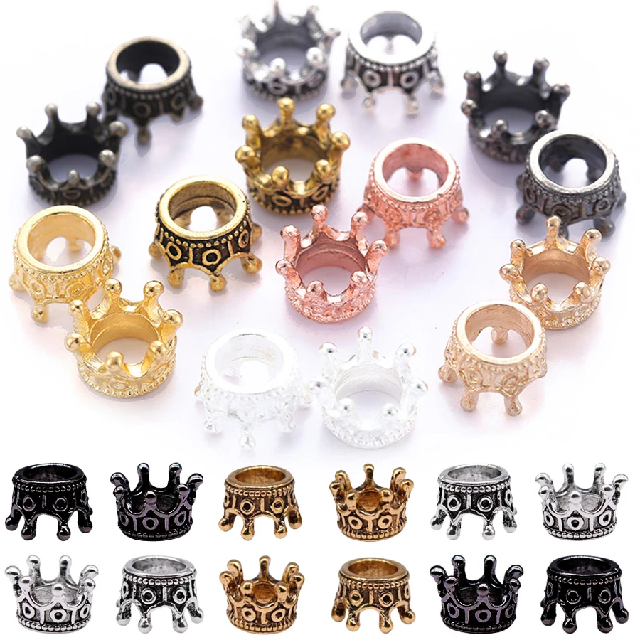 20 Stück 1cm Mini-Kronen-Anhänger aus Legierung, lose Perlen, Anhänger für Puppenhäuser, Metallkronen, Miniatur-Schmuckherstellung, Halsketten, DIY-Bastelarbeiten