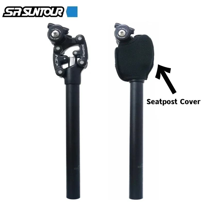 SR Suntour-NCX Bicycle Suspension Seatpost, Mountain Bike Damping Seat Tube, 27.2, 28.6, 30.0, 30.4, 30.8, 31.6, 33.9mm * 350mm