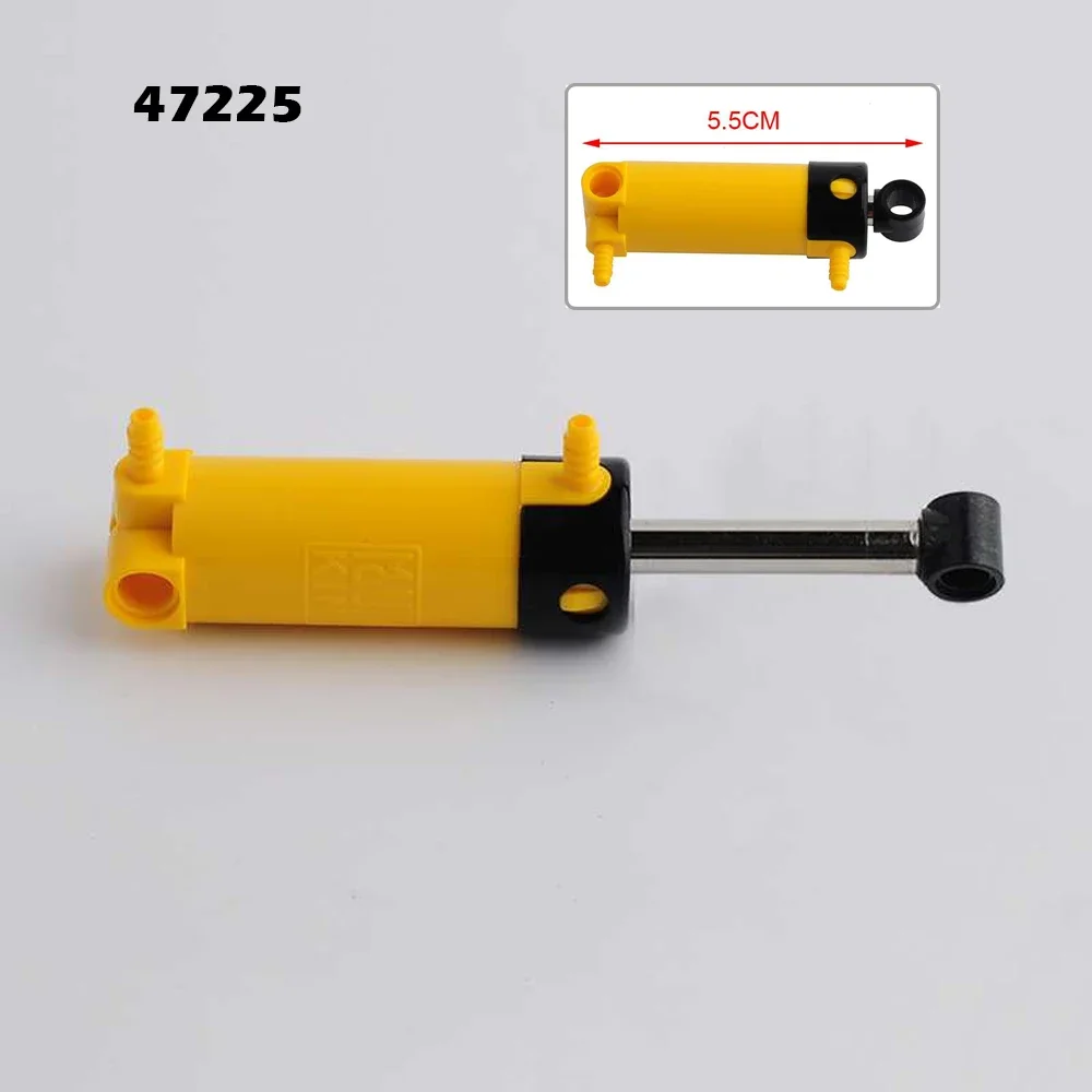 MOC Bricks Technische Teile Pneumatikpumpe Small V2 mit verstärktem Zylinderschlauch, Luftkraftsteine, kompatibel mit 8800 Blöcken