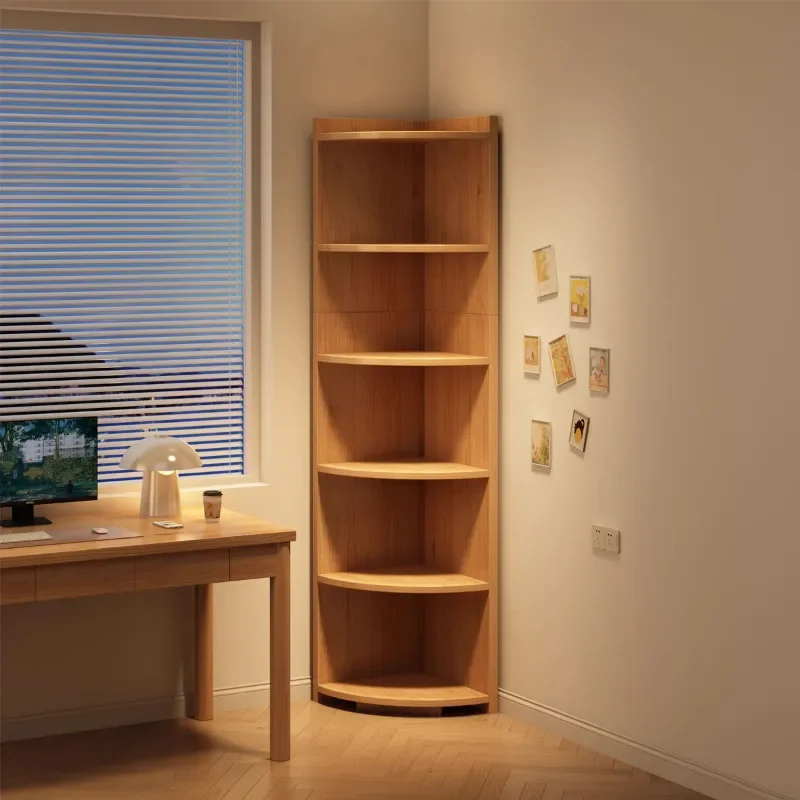 Corner Cabinet Shelf Behind Door Storage Unit Space Saving Bookshelf Household Locker Side Cabinet for Living Room Bedroom