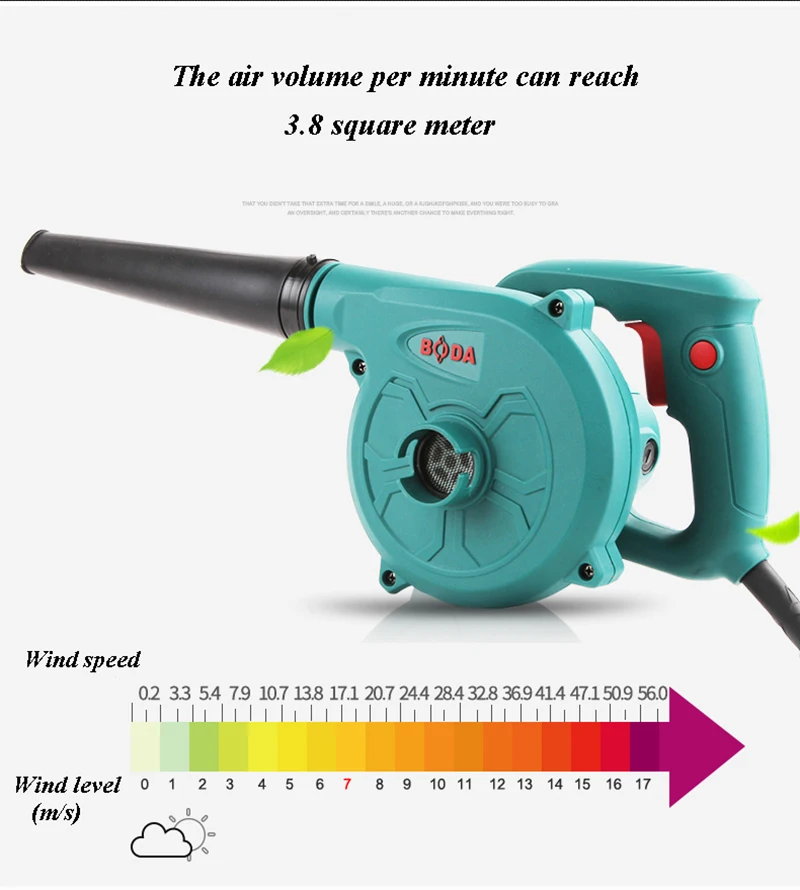 Ventilatore per computer domestico ad alta potenza Asciugacapelli Ventilatore di livello industriale Utensili elettrici per spolverare B5-2.8