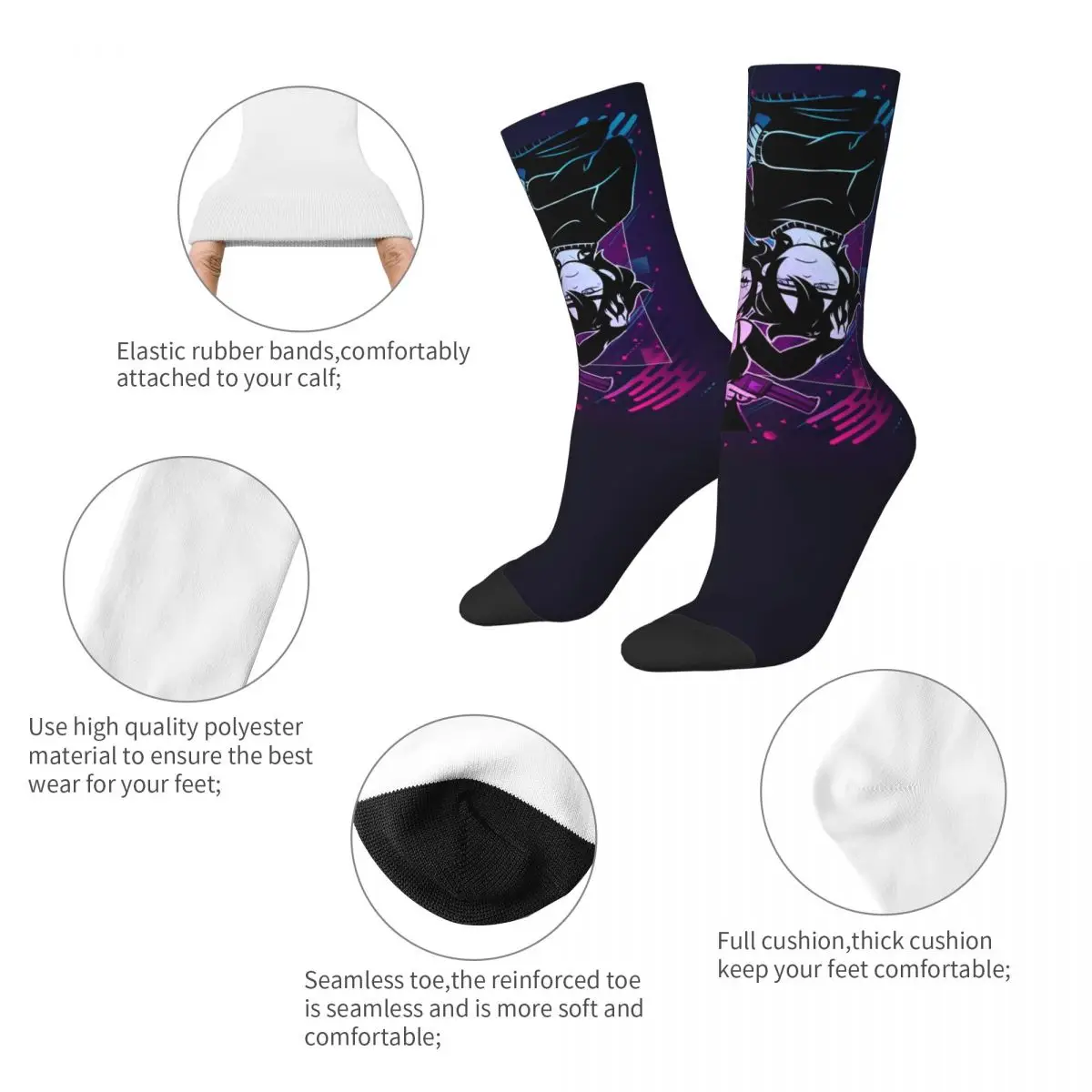 Female The Coffin Of Andy And Leyley Modern Socks Comfortable Casual Ashley and Andrew Socks Crazy Middle TubeSocks Best Gift