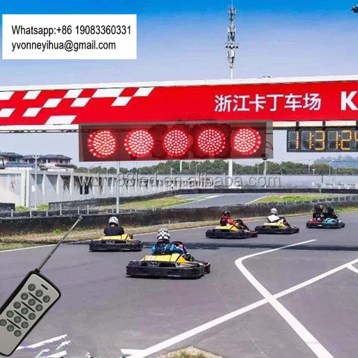 

200mm 300mm Red Green Programmable LED Outdoor Sports Race Stop Go Countdown Timer Racing Track Traffic Lights