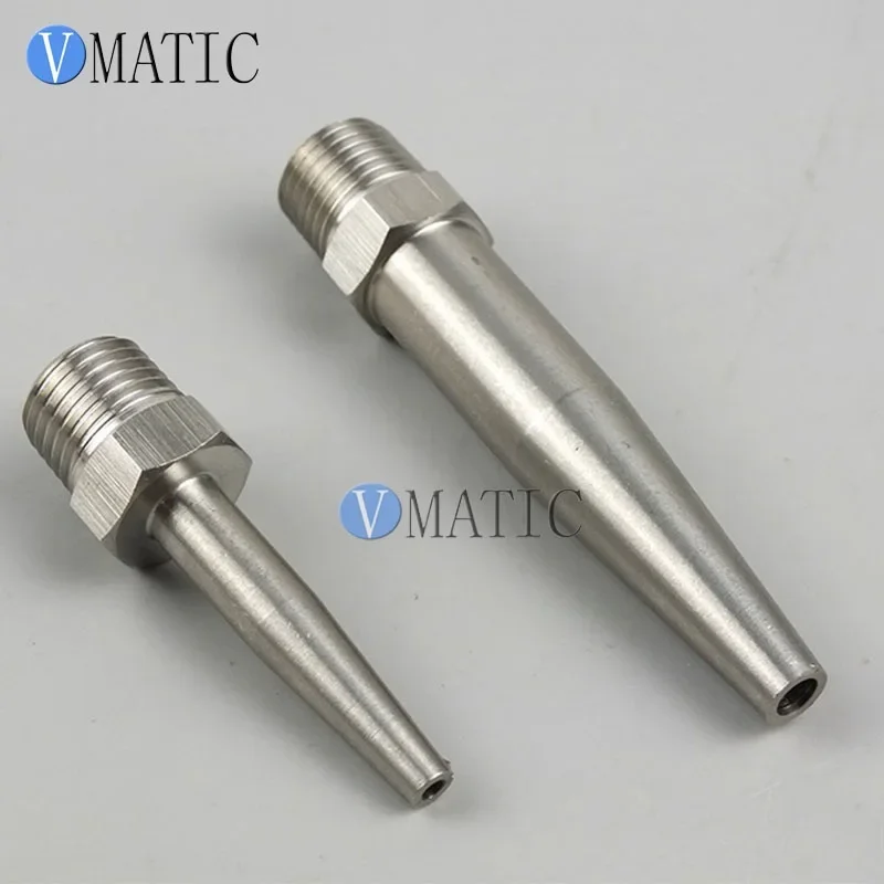 Free Shipping Stainless Steel Long Pointed Straight Jet Pressure Washer Nozzle Tip - External Thread Fast Fitting Adapter