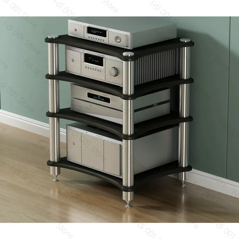 HiFi Audio Rack Stand for Amplifier CD Player Speaker Equipment Shelf Spike Feet