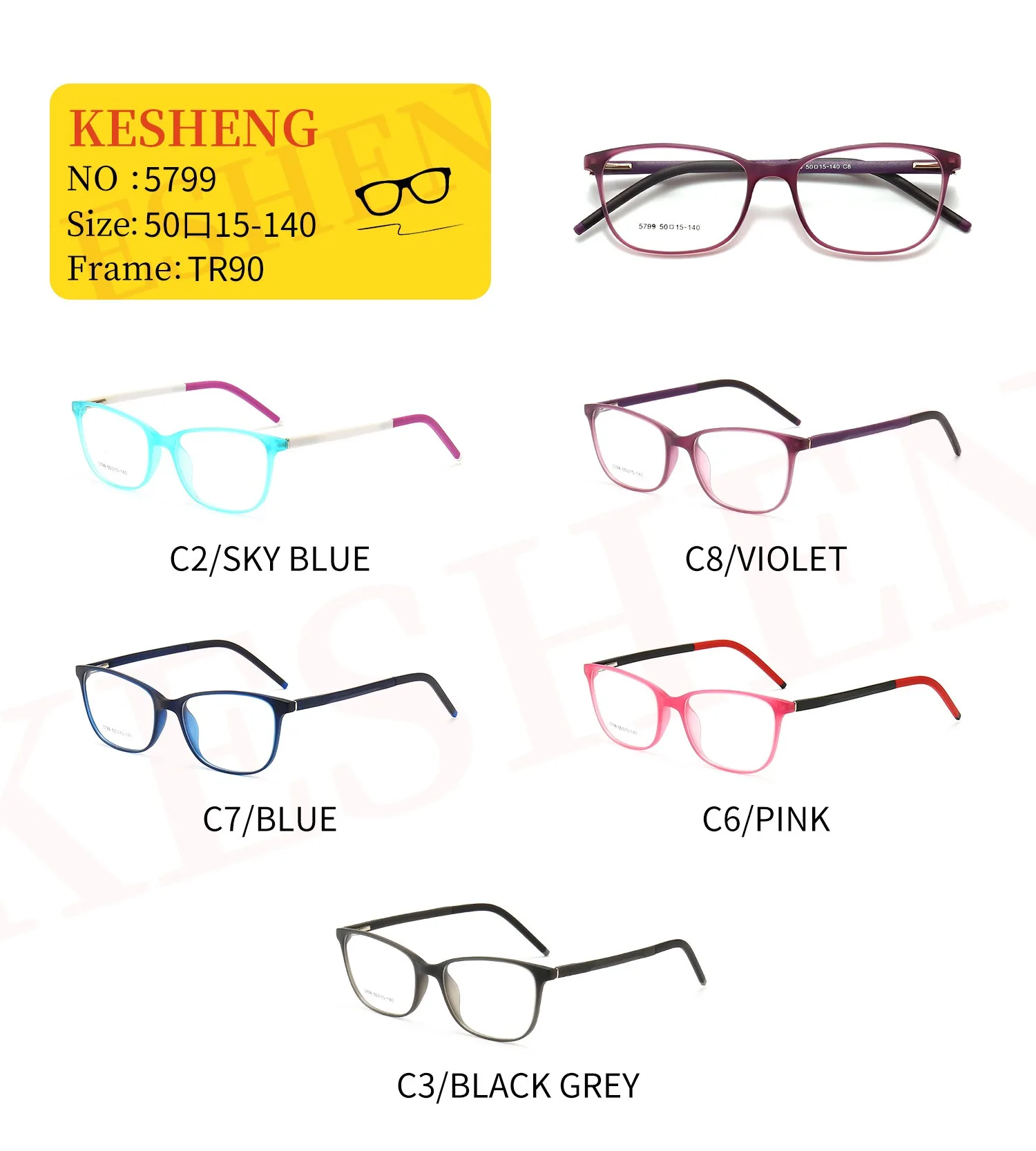 Customize Prescription Glasses WomenTR90 Frame Multi-Focal Progressive Photochromic Anti-Blue Light Myopia Hyperopia Eyeglasses