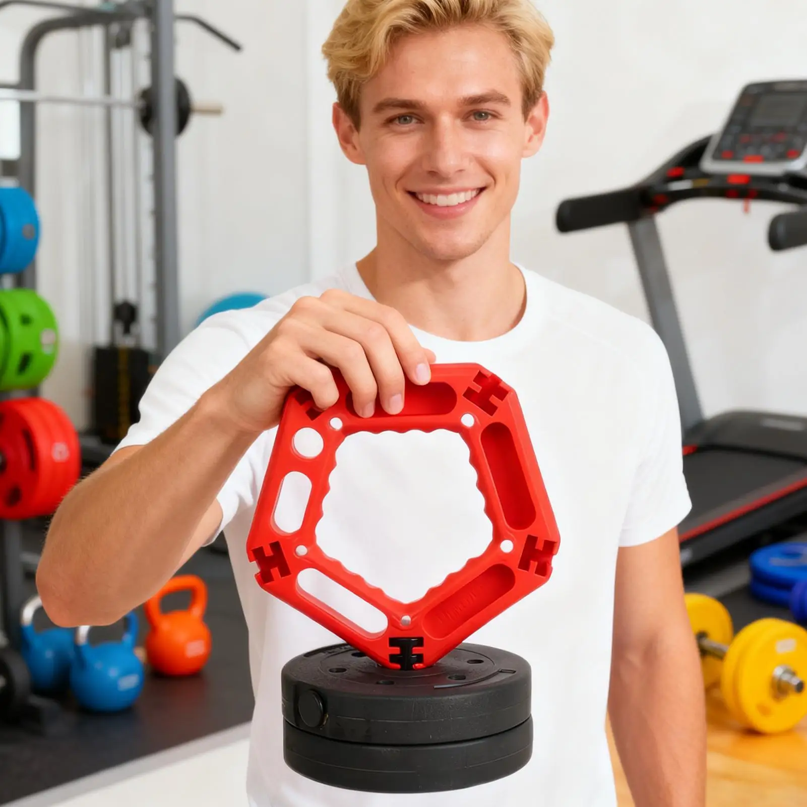 Hand Strengthener Ergonomic Workout Aid Multi-functional Strength Trainer Dumbbell Attachment For Youth Teens Grandma Grandpa