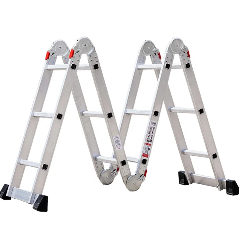 

4x2 4x3 4x4 4x5 4x6 Step Aluminum Folding Hinge Ladder Home Use Multi-purpose Ladder