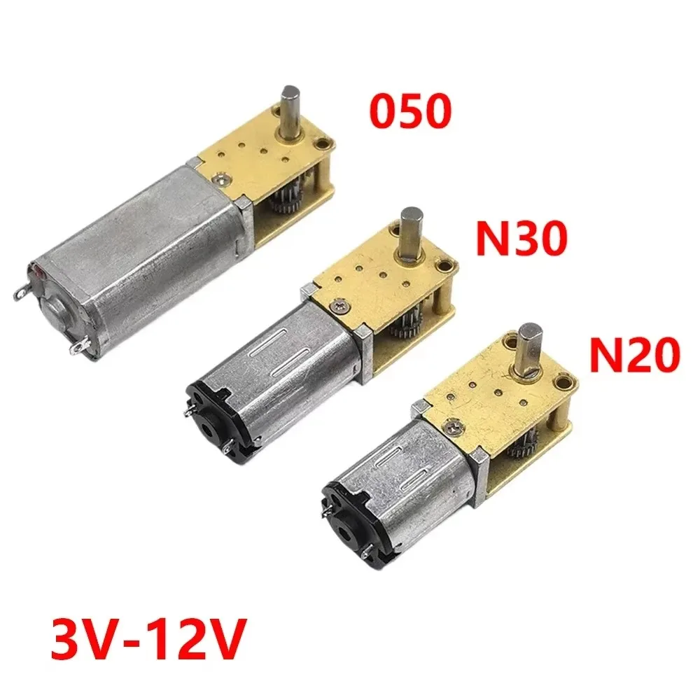 Mini 050 N20 N30 Metalowa skrzynia biegów Silnik z przekładnią ślimakową DC 3V 6V 12V Silnik o niskiej prędkości i wysokim momencie obrotowym DIY Robot Car Eleltric Lock