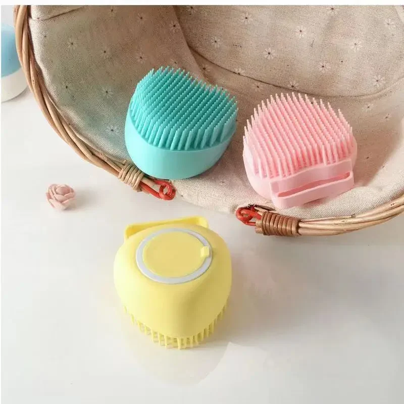 Bath Brush With Hook Soft Silicone foot brush Cleaning Mud Dirt Remover Massage Back Scrub Showers Bubble Non-toxic Brushes