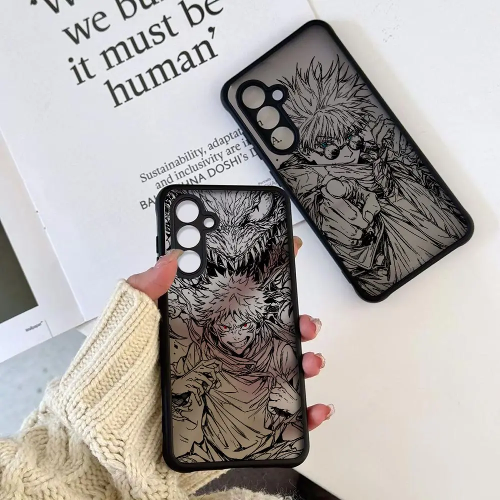 Jujutsu Kaisen Satoru Gojo جراب هاتف ل ممن لهم A98 A94 A92 A91 A83 A78 A76 A74 A59 A58 A55 A54 A39 A38 A5 A31 غطاء شفاف