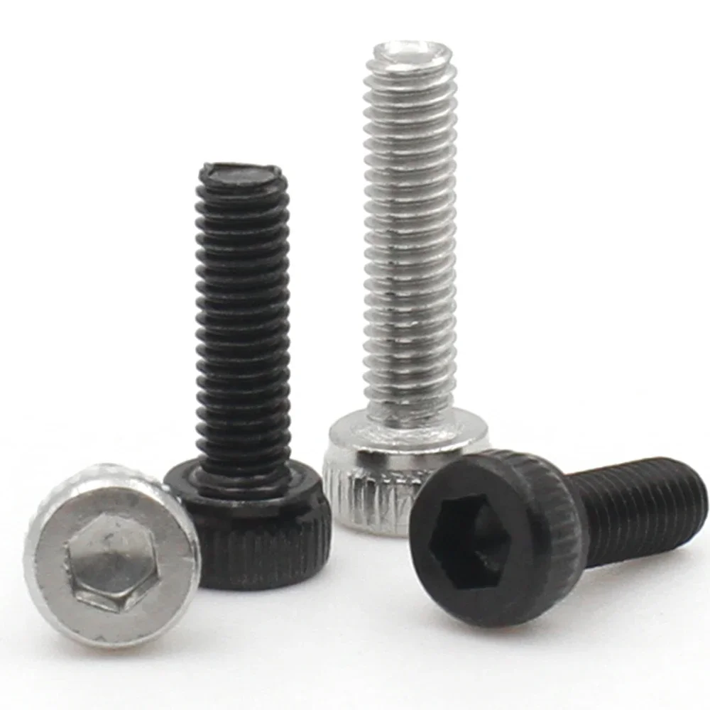 5-50pcs DIN912 A2-70 304 Stainless Steel grade 12.9 Black Hexagon Hex Socket Cap Head Screw Bolt M1.6 M2 M2.5 M3 M4 M5 M6 M8