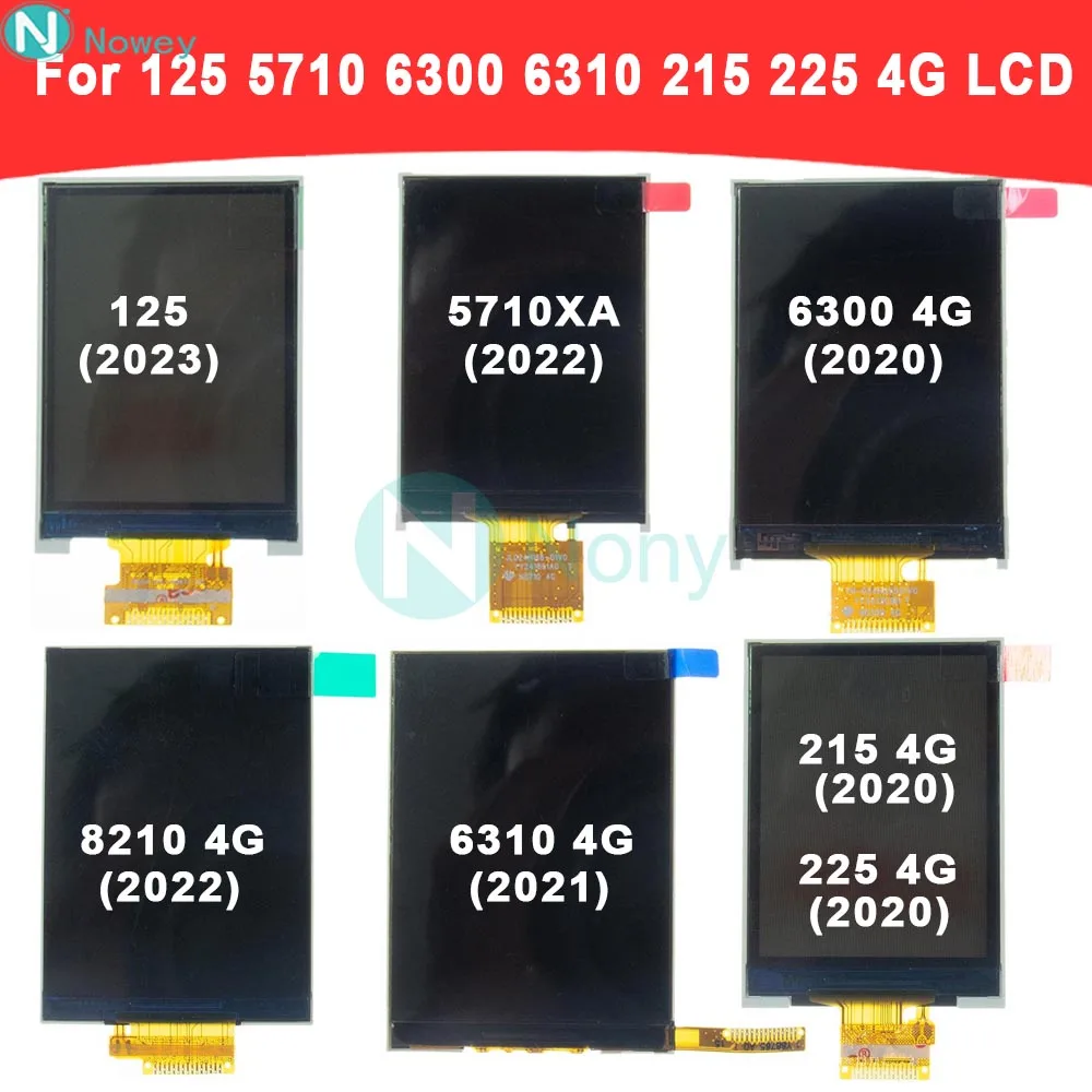 Nowey 6300 4G 2020 LCD Screen For Nokia 125 2023 / 5710 XA 2022 TA1482 / 8210 4G / 6310 4G / 215 4G 225 4G LCD Display Parts